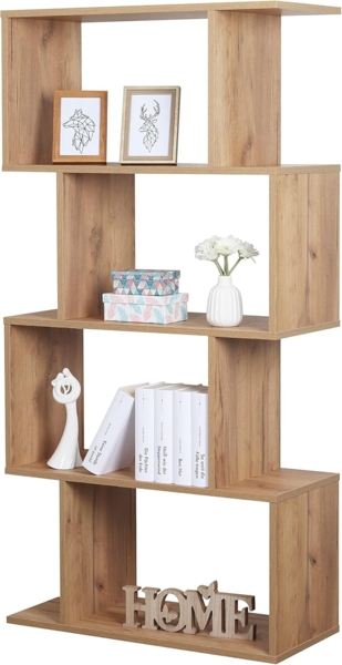 Standregal 140 x 70 x 30 cm Eiche braun – Aktenregal Raumteiler Bücherregal RICOO WM074-EG