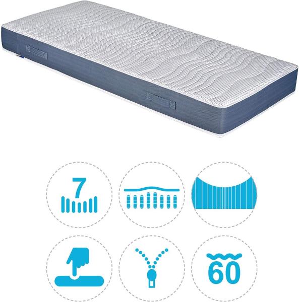 Malie 7-Zonen Tonnen-Taschenfederkernmatratze 'Oasi Premio' H3, 180x200 cm Bild 5