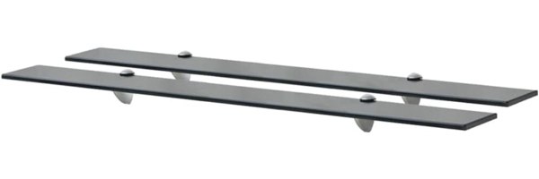 vidaXL Schwebende Regale 2 Stk. Glas 90x20 cm 8 mm [3051532]
