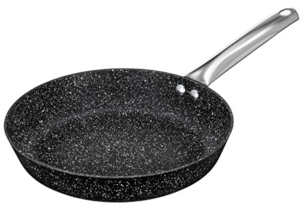 Smile MPC-24/9/01 Rund Allzweckpfanne Schwarz Edelstahl Keramik Gas Halogen Induktion Versiegelte Platte Edelstahl 24 cm