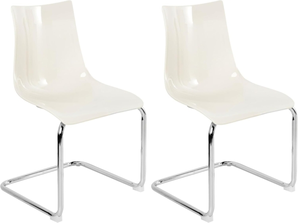 Esszimmerstuhl 2er Set MARSHALL Cremeweiß