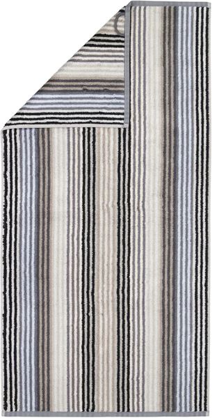 Cawö Duschtuch UNIQUE Streifen BL 70x140 cm grau Badetuch Handtuch Handtücher Saunatuch Strandtuch