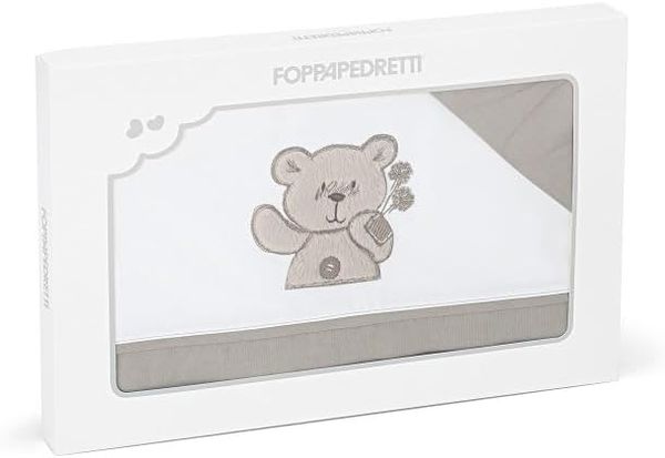 Foppapedretti, My Little Love, Bettwäscheset, 100 % Baumwolle, weiß