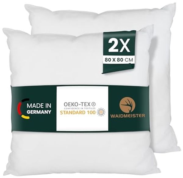 Waidmeister Kopfkissen Kopfkissen 80x80 cm 2er Set Weiches & Bequemes Mikrofaser Schlafkissen