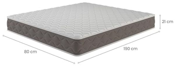 Talamo Italia - Altare-Einzelmatratze, Memory Foam-Matratze, ergonomische Matratze, milbenhemmende und hypoallergene Matratze, 100% Made in Italy, 80 x 190 x 21 cm Bild 2