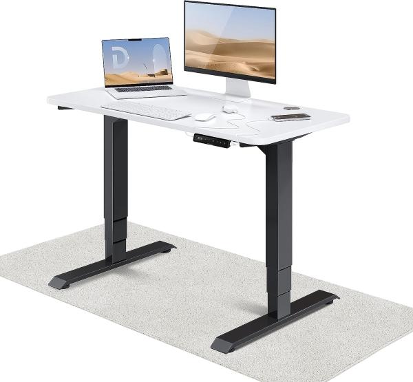 Höhenverstellbarer Schreibtisch (120 x 60 cm) - Schreibtisch Höhenverstellbar Elektrisch mit Flüsterleisem Dual-Motor & Touchscreen - Hohe Tragfähigkeit - Stehtisch von Desktronic