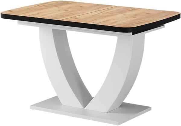 Esstisch Fenaro Goldkraft Eiche/Weiß 120x80 cm ausziehbar Vicco Bild 1
