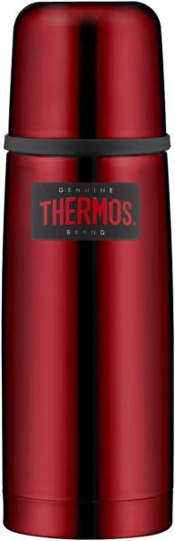 THERMOS LIGHT & COMPACT BEVERAGE BOTTLE 0,35l, cranberry red, Thermosflasche Edelstahl, Isolierflasche rot mit Trinkbecher, 12 h heiß / 24 h kalt, spülmaschinenfest, absolut dicht, BPA-frei