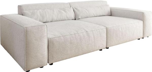 Big-Sofa Sirpio XL 270x130 cm Bouclé Creme-Weiß