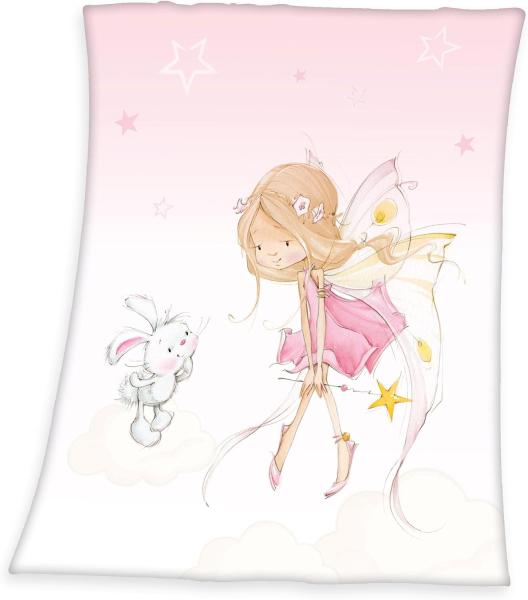 Herding Little Fairy Fleecedecke, 130x160 cm, 100% Polyester, Fleece, Pink