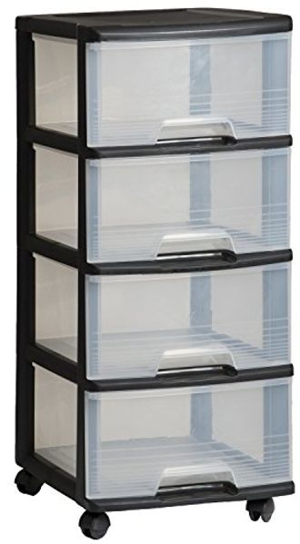 KETER BOOKCASE ON WHEELS 4x20L