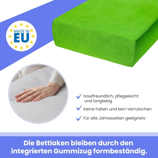 Best for You Spannbettlaken Frottee-Spannbettlaken aus Baumwollmix – Komfort & Passform, Frotte, Gummizug: Rundum Bild 5