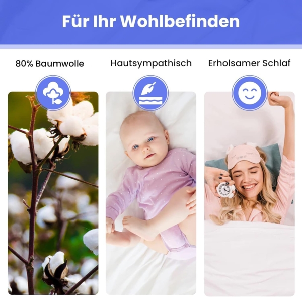 Best for You Spannbettlaken Frottee-Spannbettlaken aus Baumwollmix – Komfort & Passform, Frotte, Gummizug: Rundum Bild 3