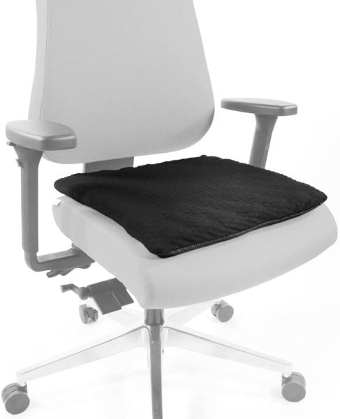 hjh Office Orthopädisches Gel-Sitzkissen MEDISIT I 42x42 Kissen mit Gelperlen, Anti-Rutsch Bezug, abnehmbar & waschbar 780000, Schwarz, 42 x 42 x 2 cm