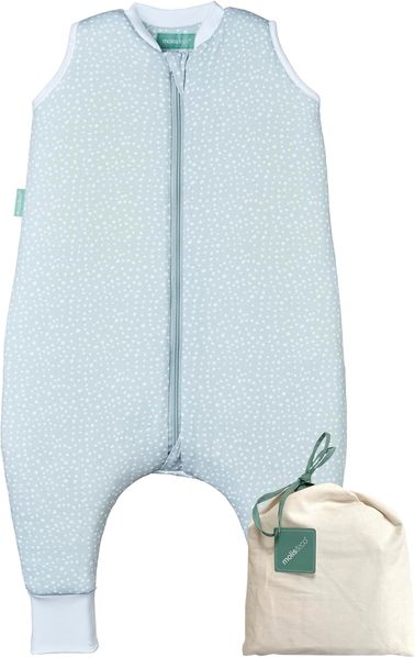 molis&co - Baby Schlafsack mit Füßen - Ideal für den Winter - Babyschlafsack mit Beinen 2,5 tog - 100% Baumwolle (Oeko-TEX 100), Premium Qualität - Grey Print (120 cm)