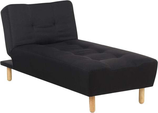 Chaiselongue schwarz verstellbar ALSTEN