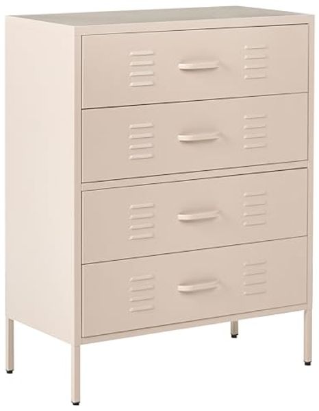 Kommode ENAGO Metall Hellbeige