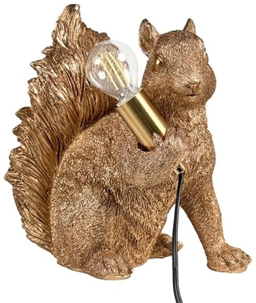 Tischlampe Eichhörnchen PINOLI Gold