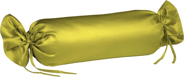 Fleuresse Mako-Satin-Kissenbezug uni colours oliv 7049 15 x 40 cm