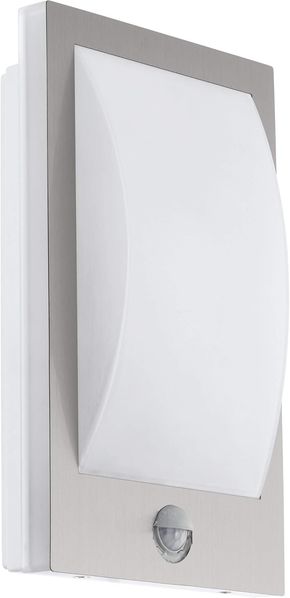 Eglo 97238 LED Outdoor Wandleuchte VERRES edelstahl, weiß L:18cm H:29cm T:9cm Sensor IP44
