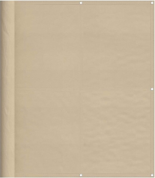vidaXL Balkon-Sichtschutz Beige 120x700 cm 100 % Polyester-Oxford 4000186