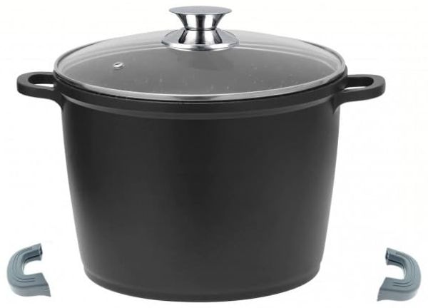 Kochtopf Topf Kasserolle Glasdeckel Aluguss Induktion Ø28cm Cheffinger CF-DP28