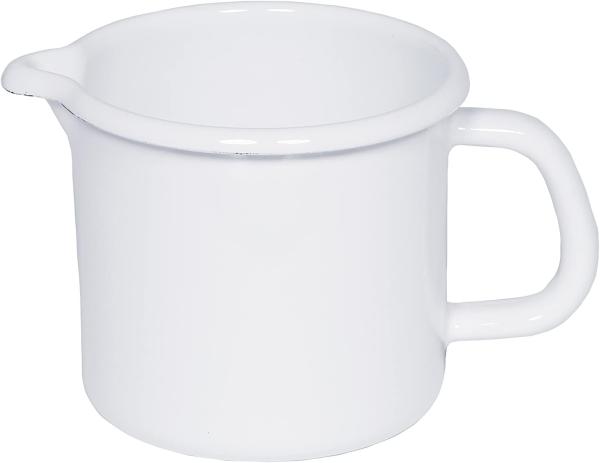 Riess Schnabel- Milchtopf Ø16cm 2 Liter Emaille Classic Weiss