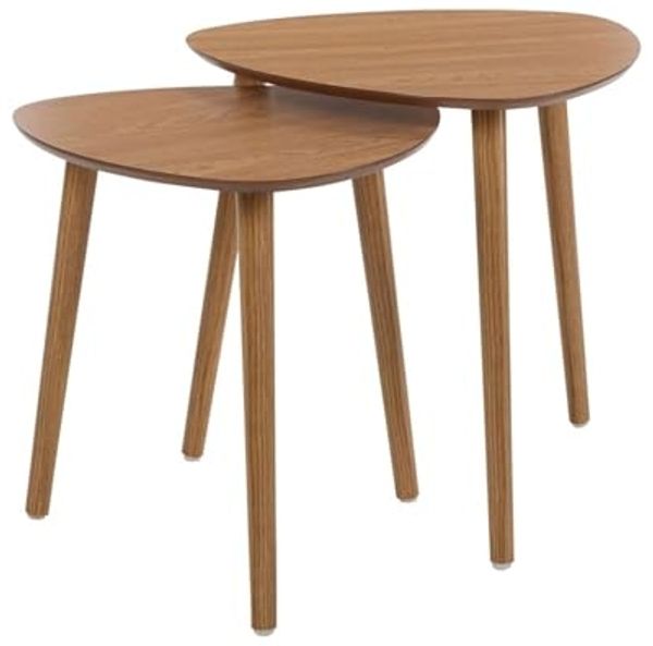 Well Home Beistelltisch 2er Set mit Schrägkantenplatte