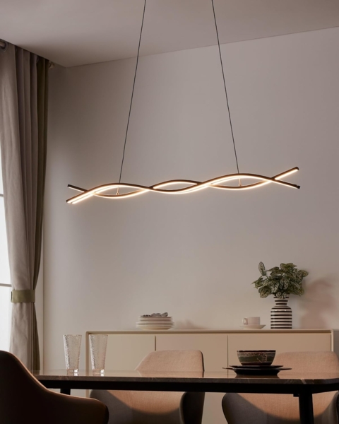 Eglo 99317 LED Hängeleuchte LASANA 3 weiß L:98,5 B:8 H:120cm 3000K höhenverstellbar Bild 3