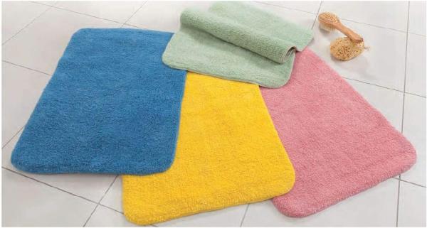 Spirella Badteppich Badematte Duschvorleger CAMPUS 100% Baumwolle Hochflor | flauschig | rutschhemmend | geeignet für Fußbodenheizung | 50x70 cm | Grau Bild 6