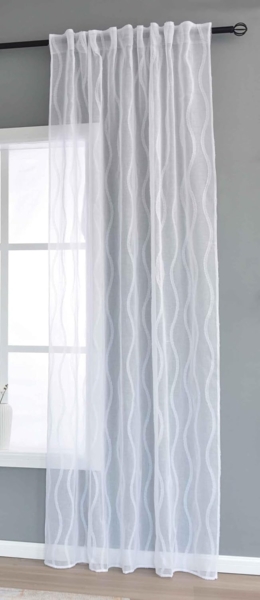 Gardinenbox Gardine (1 St), Multifunktionsband, transparent, Polyester, Waves »VALENCIA« Multiband Scherli 2023420
