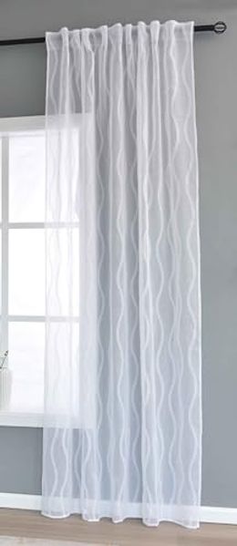 Gardinenbox Gardine (1 St), Multifunktionsband, transparent, Polyester, Waves »VALENCIA« Multiband Scherli 2023420