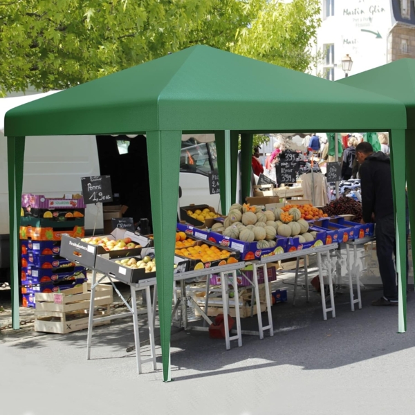 YITAHOME 3X3Meter Outdoor Pop Up-Pavillon mit Seite Faltpavillon, Wasserdichter Faltbarer Gartenpavillon Für Alle Jahreszeiten Camping Pavillon Anti-uv Mit Kostenlosen Höhenverstellbaren Party Märkte