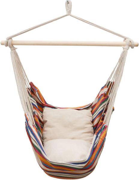 AMANKA Hängestuhl mit 2 Kissen - Outdoor Hängesessel bis 120 kg für Garten und Balkon, 130 x 95 cm Hängesitz für Kinder und Erwachsene - Indoor Relaxsessel