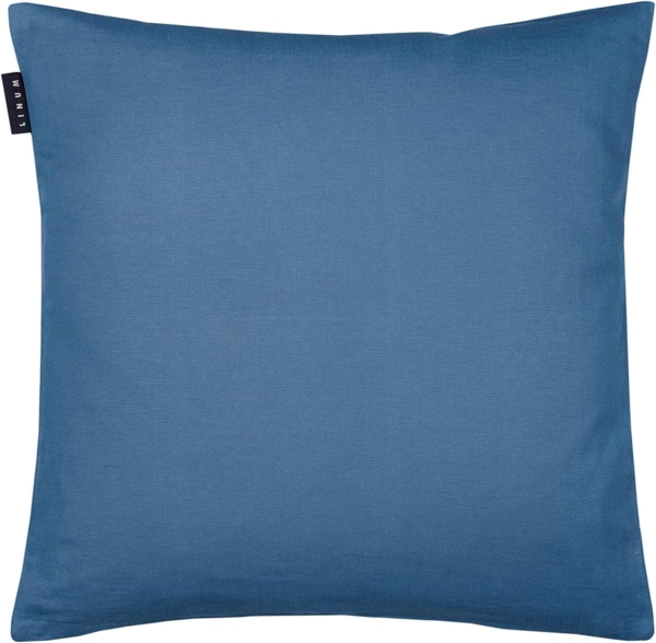 LINUM ANNABELL Elegant Kissenhülle 40x40 cm, 100% Baumwolle, Maschinenwaschbar, Tiefseeblau