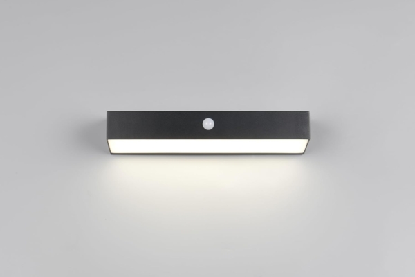 Solar Wandleuchte SILVES auch per USB aufladbar mit Bewegungsmelder, Breite 30cm Bild 10