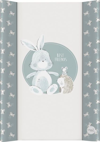 Ceba Baby® Wickelauflage Wickelunterlage - 2 Keil Wickelmulde fürs Babybett 70x50 cm - Wickeltischauflage mit OEKO-TEX® Standard 100 - Made in EU - Wasserdicht und Abwaschbar - Freunde