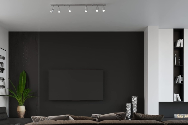 Deckenleuchte, Chrom, 3-flammig, Stahl, bewegliche Strahler Bild 6