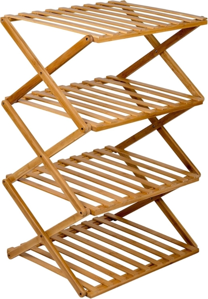 Bo-Camp Stoffschrank Camping Regal Fitzroy Faltschrank Faltregal Möbel Bambus Holz Faltbar