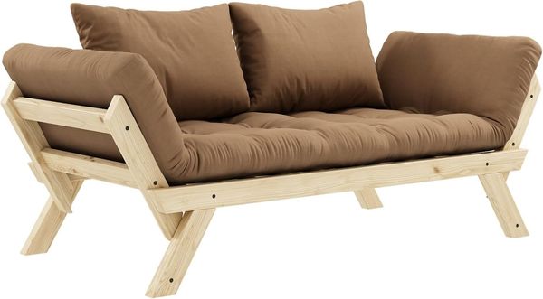 KARUP DESIGN BEBOP Futonsofa Gestell Natur Matratze Mocca