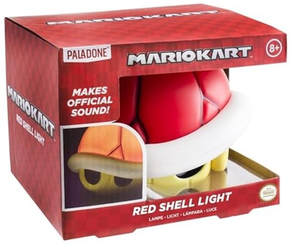 Super Mario Rote Schale Licht mit Sound - Offiziell lizenziertes Nintendo-Merchandise, Gaming-Home-Deko, Spielzimmerlicht