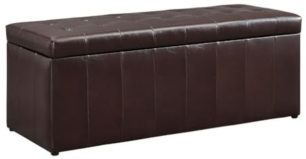 Vente-unique - CONCIERTO Sitzbank Kunstleder Braun - B 49 cm x H 49 cm x L 130 cm