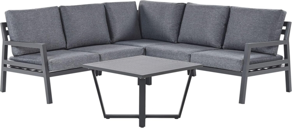 Ecksofa Lounge Set VIZZINI Metall Grau