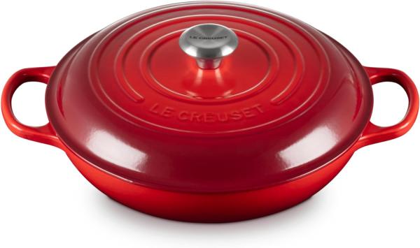 Le Creuset Signature Gourmet-Profitopf 30 cm, Kirschrot/Weiß