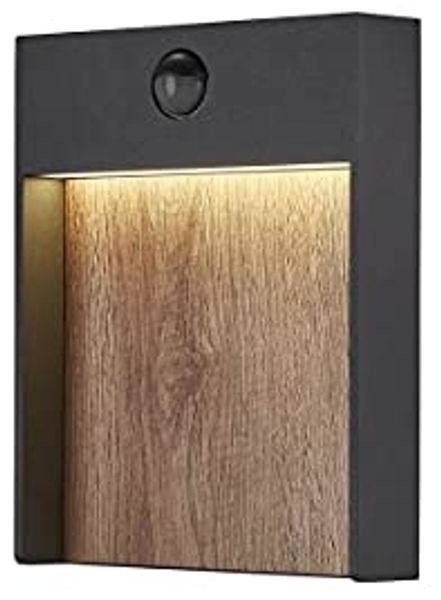 SLV Leuchte 1002955 FLATT SENSOR Outdoor LED Wandaufbauleuchte 3000K IP54 anthrazit braun