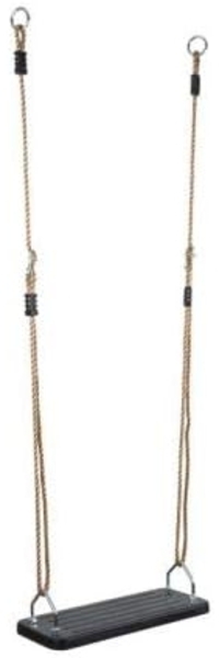 HUDORA Gummibrettschaukel, Gummi / Metall, Schwarz, 46,1 x 19,3 x 6,3 cm