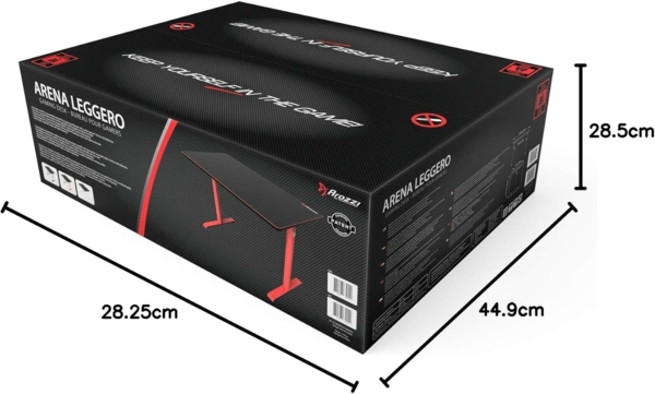 Arozzi Arena Leggero - Gerade - Rechteckige Form - MDF-Platten - Stahl - Mikrofaser - Rot Bild 3