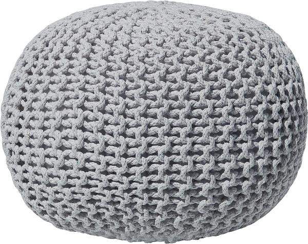 Pouf hellgrau ⌀ 50 cm CONRAD