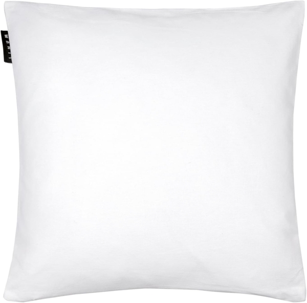 LINUM ANNABELL Elegant Kissenhülle 40x40 cm, 100% Baumwolle, Maschinenwaschbar, Weiß