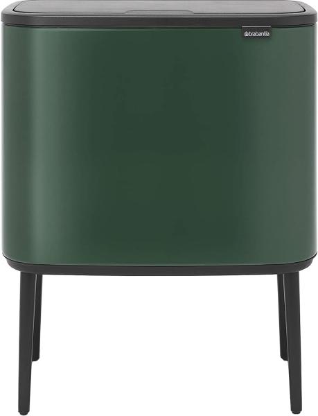 Brabantia Mülleimer, Stahl, Pine Green, 11 + 23L